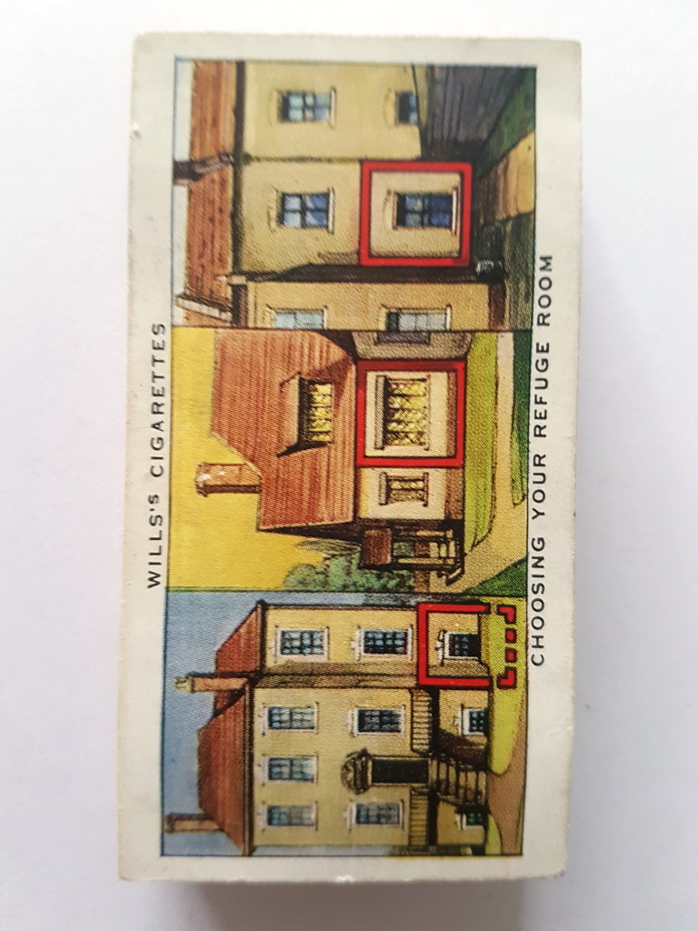 Photo of the front of these Air Raid Precautions cigarette cards