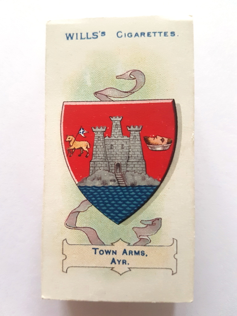 Photo of the front of these Borough Arms (4th Series) cigarette cards