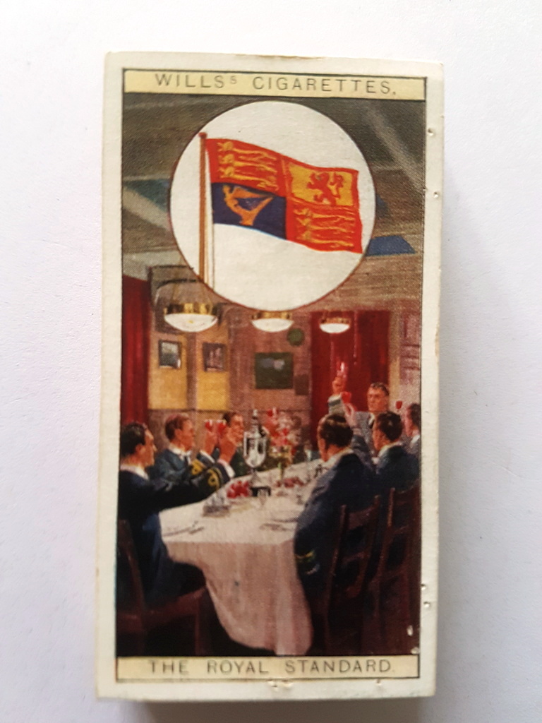 Photo of the front of these Flags of the Empire cigarette cards