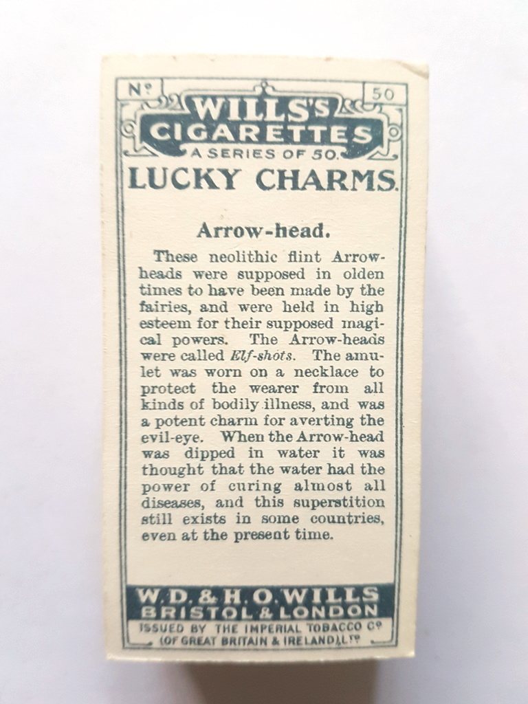 Photo of the back of these Lucky Charms cigarette cards