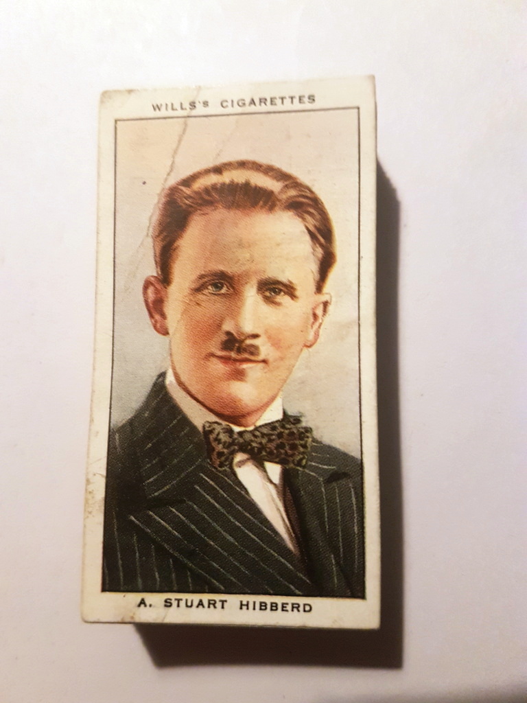 Photo of the front of these Radio Celebrities cigarette cards