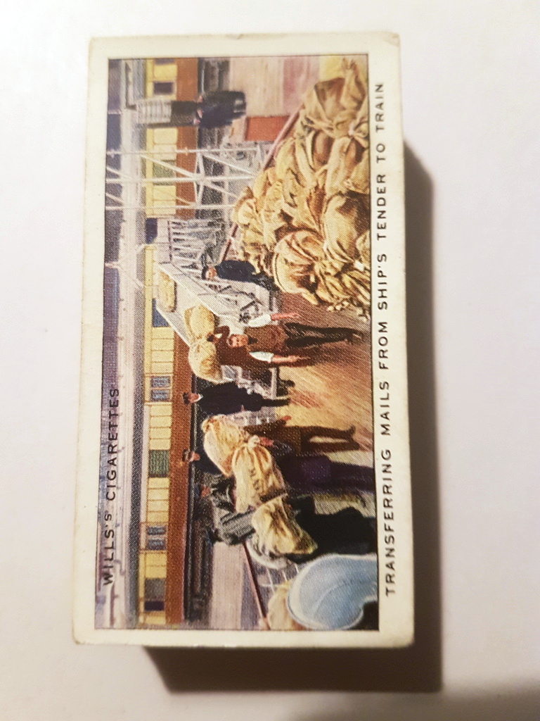 Photo of the front of these Railway Equipment cigarette cards