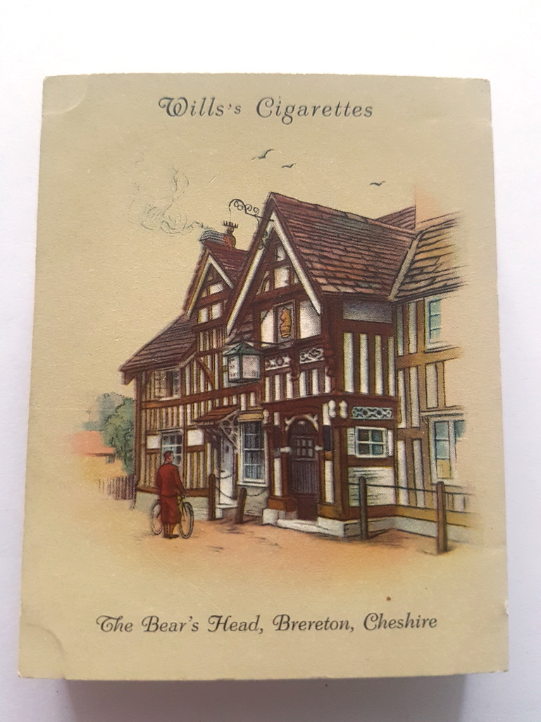 Photo of the front of these Old Inns (2nd) cigarette cards