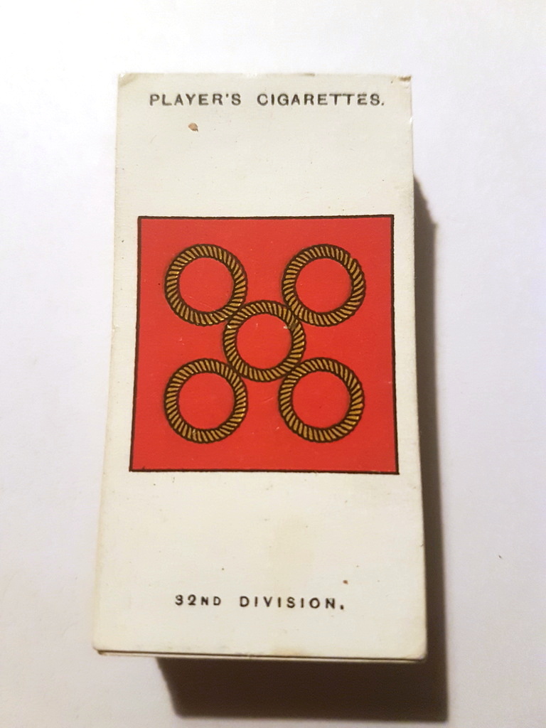 Photo of the front of these Army Corps & Divisional Signs, 1914-1918 cigarette cards