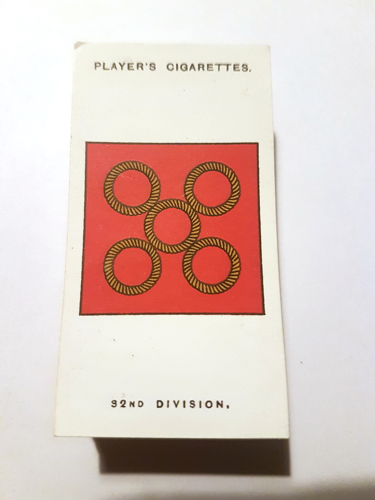 Photo of the front of these Army Corps & Divisional Signs, 1914-1918 cigarette cards