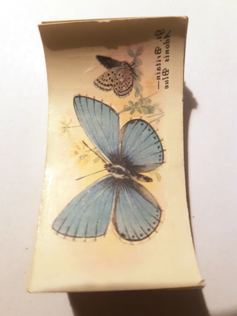 Photo of the front of these Butterflies (transfers) cigarette cards