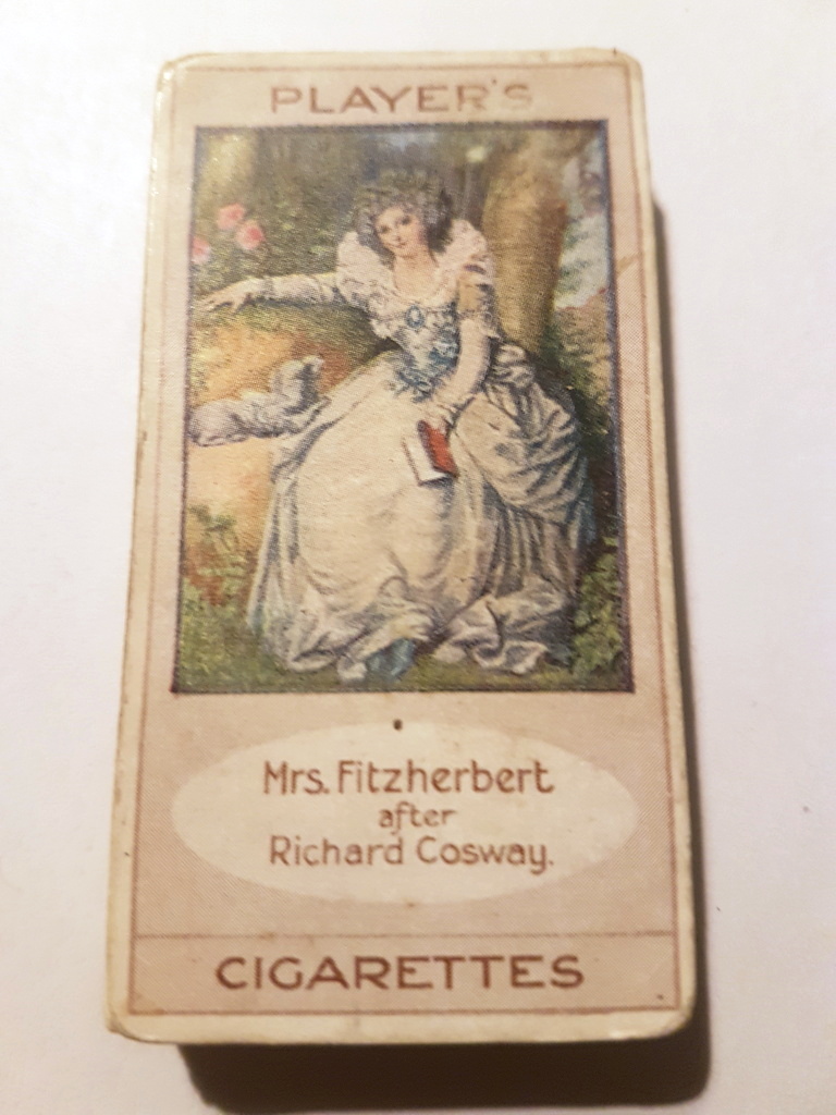 Photo of the front of these Bygone Beauties cigarette cards