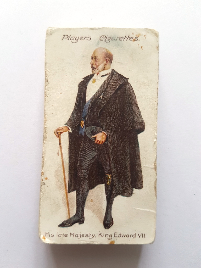 Photo of the front of these Ceremonial and Court Dress cigarette cards