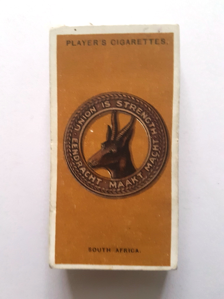 Photo of the front of these Colonial & Indian Army Badges cigarette cards