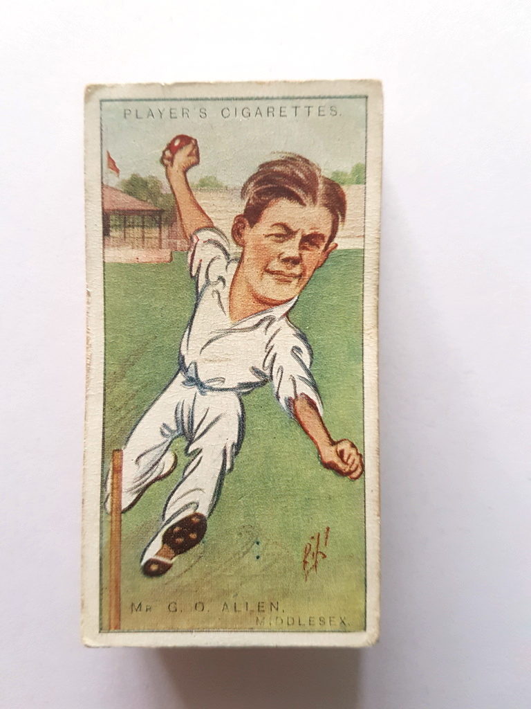 Photo of the front of these Cricketers, Caricatures by "RIP" cigarette cards