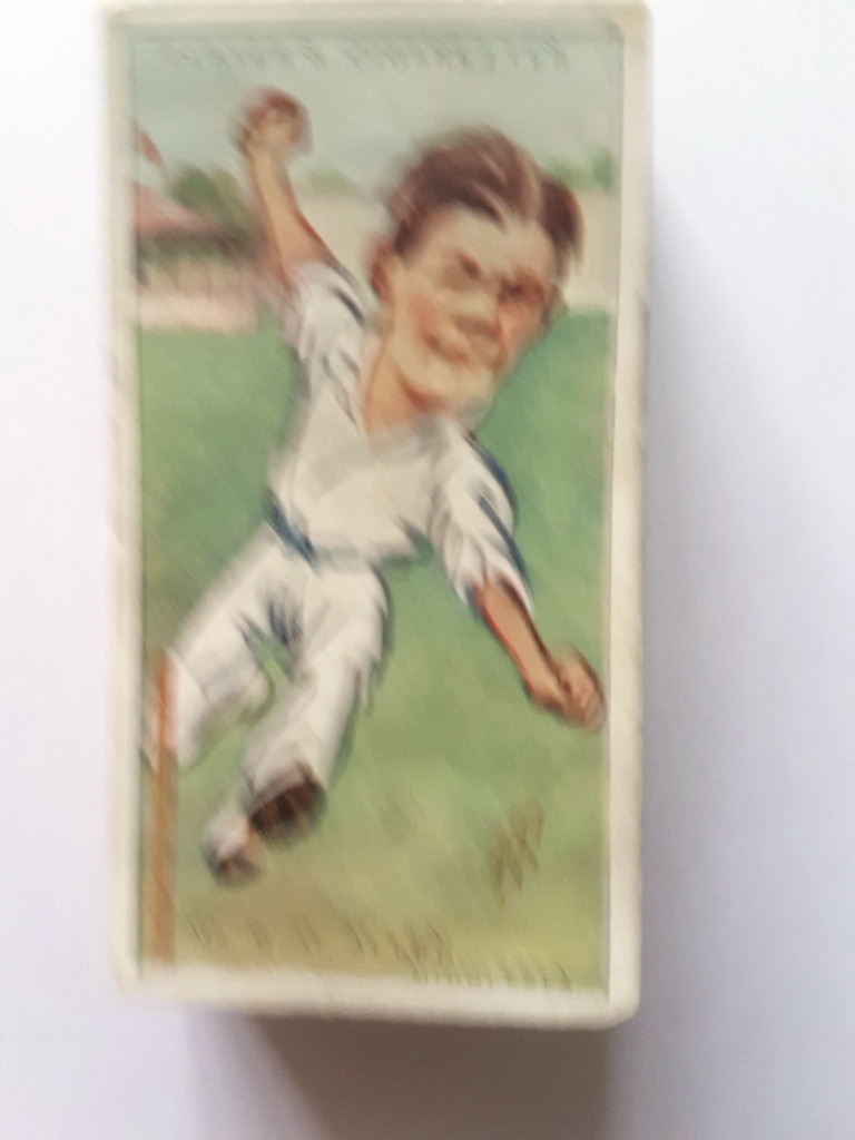 Photo of the front of these Cricketers, Caricatures by "RIP" cigarette cards