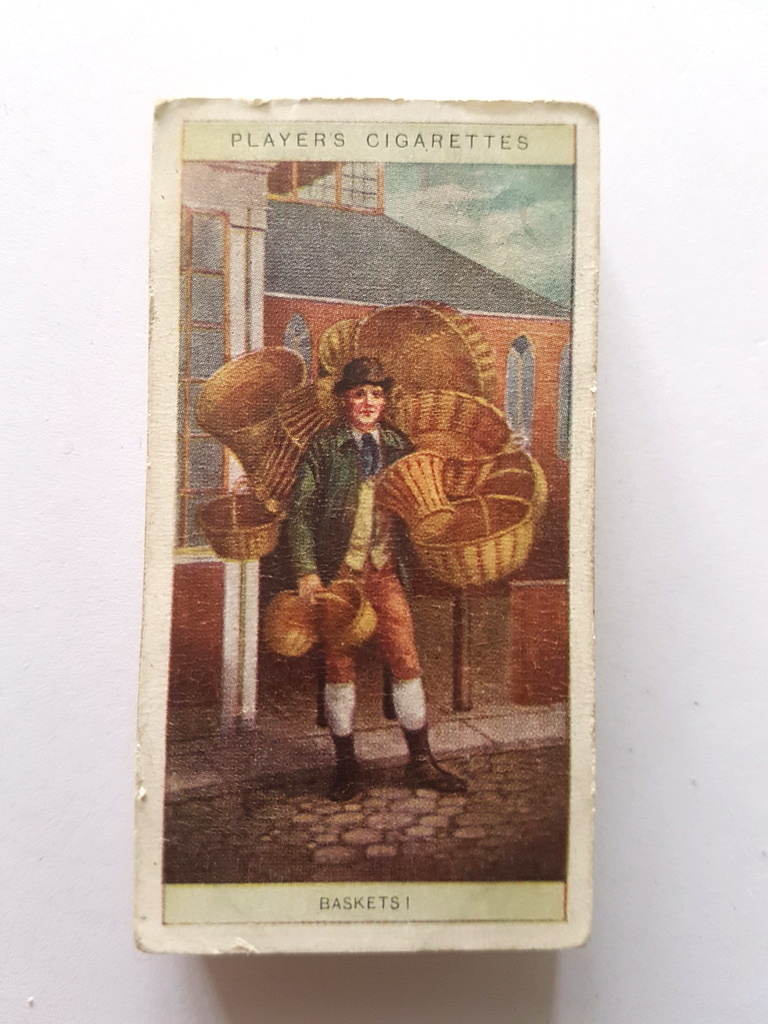 Photo of the front of these Cries of London cigarette cards