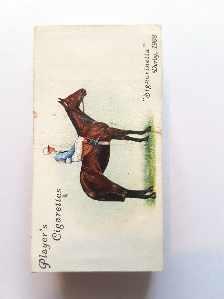 Photo of the front of these Derby and Grand National Winners cigarette cards