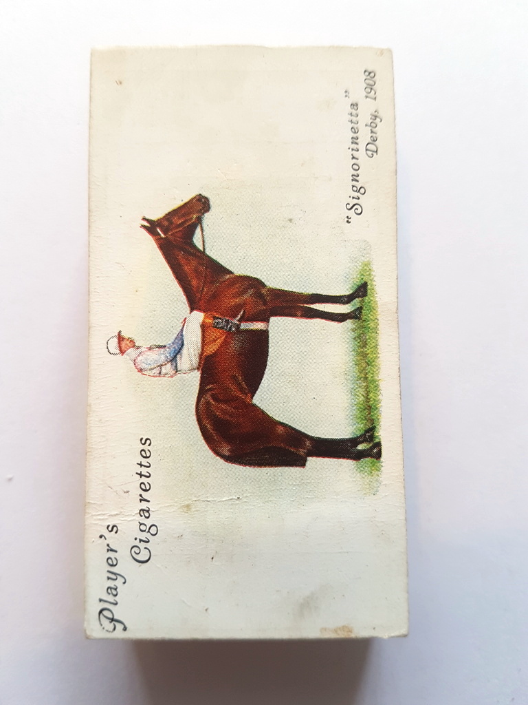 Photo of the front of these Derby and Grand National Winners cigarette cards