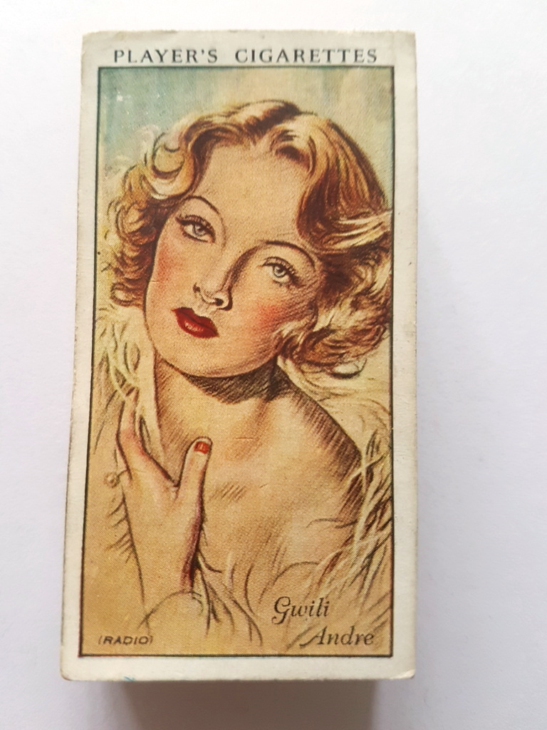 Photo of the front of these Film Stars cigarette cards