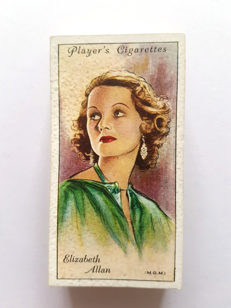 Photo of the front of these Film Stars (2nd) cigarette cards