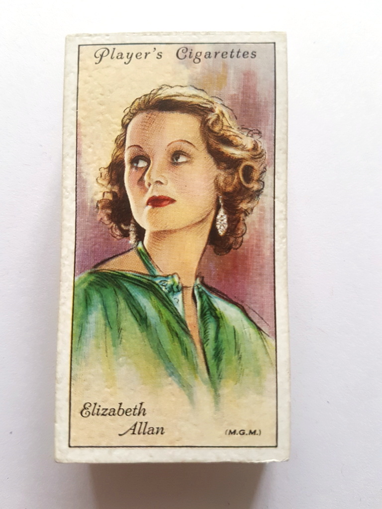 Photo of the front of these Film Stars (2nd) cigarette cards