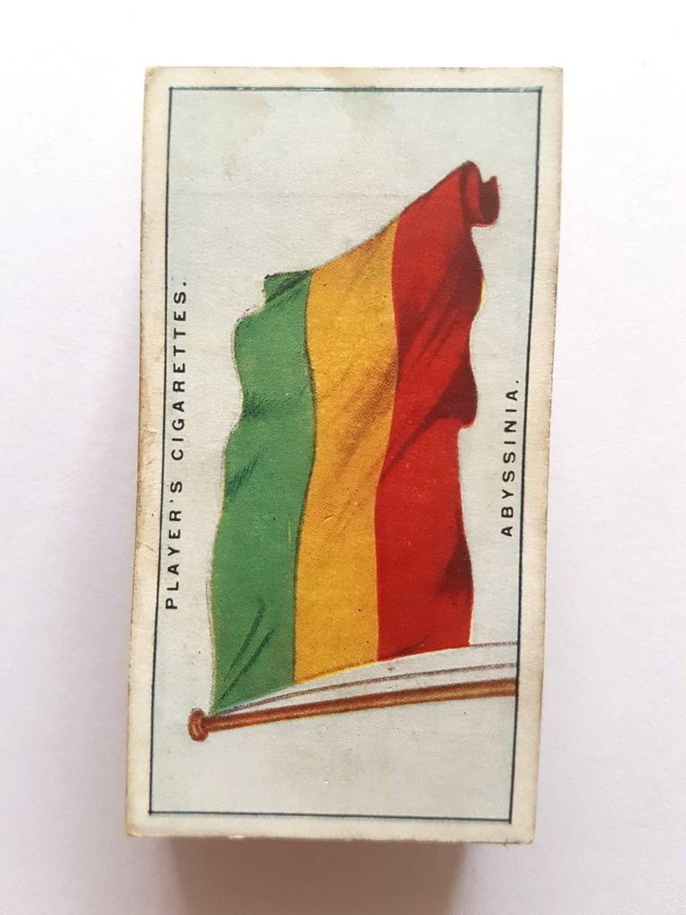 Photo of the front of these Flags of the League of Nations cigarette cards