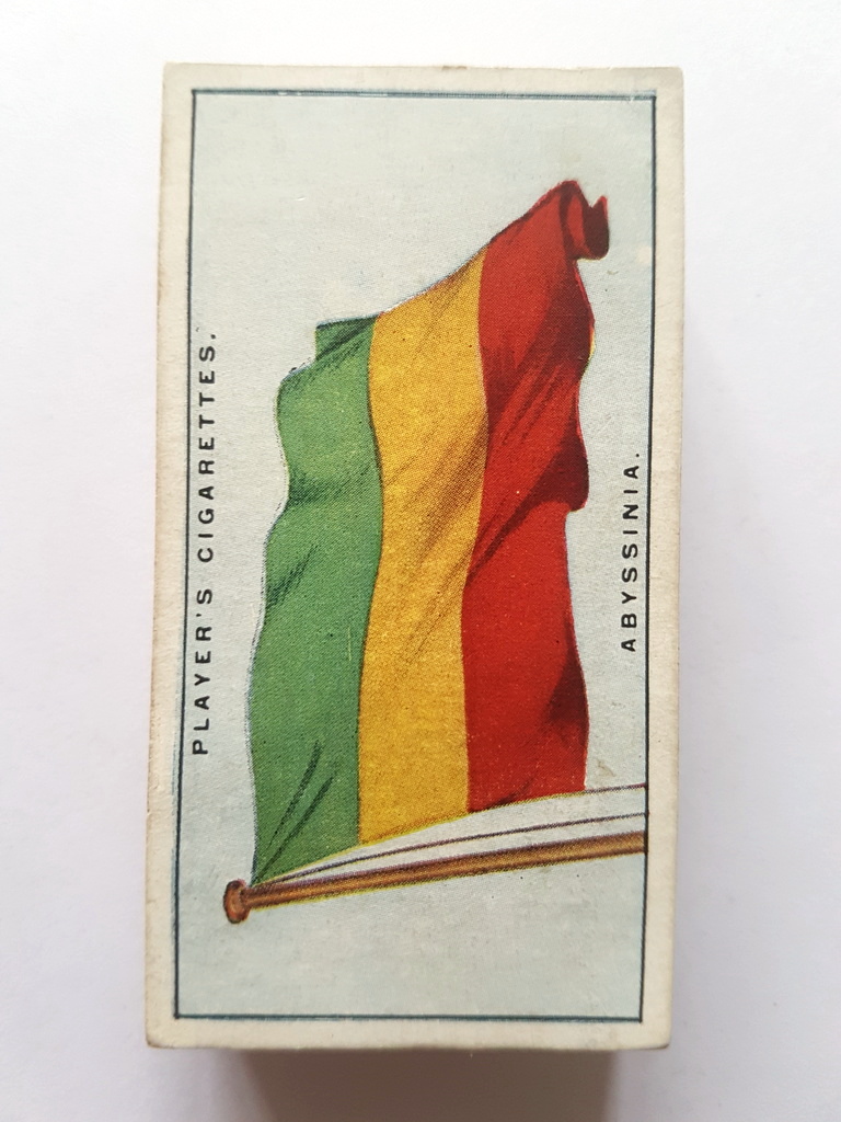 Photo of the front of these Flags of the League of Nations cigarette cards