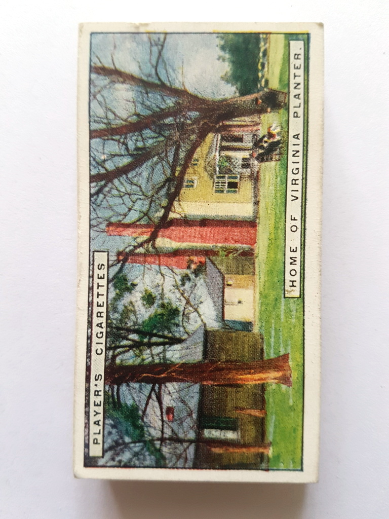 Photo of the front of these From Plantation to Smoker cigarette cards