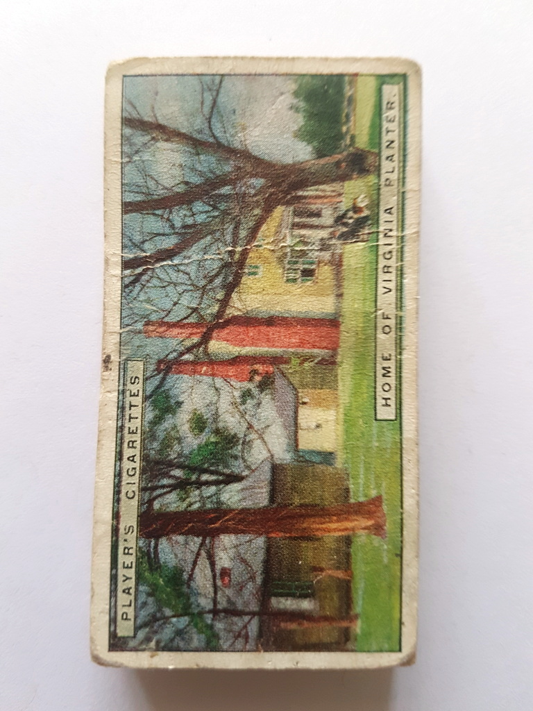 Photo of the front of these From Plantation to Smoker cigarette cards