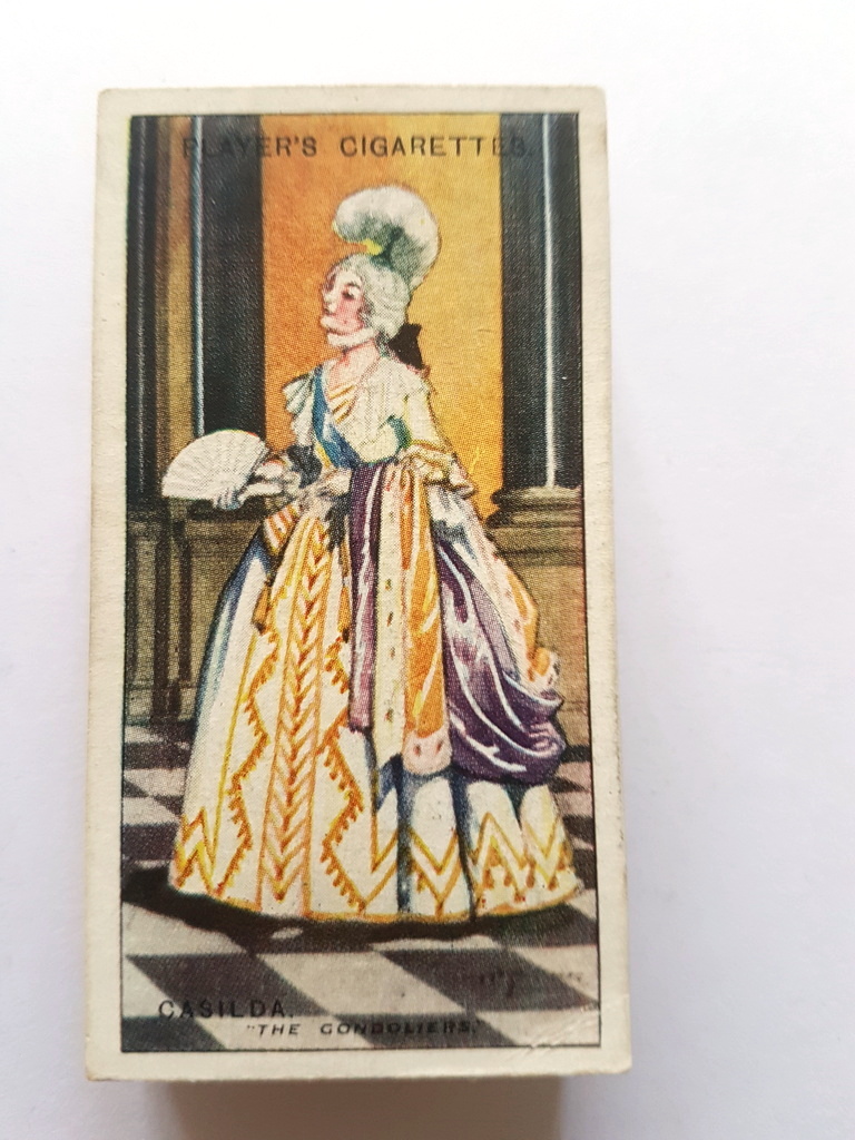 Photo of the front of these Gilbert and Sullivan (2nd) cigarette cards