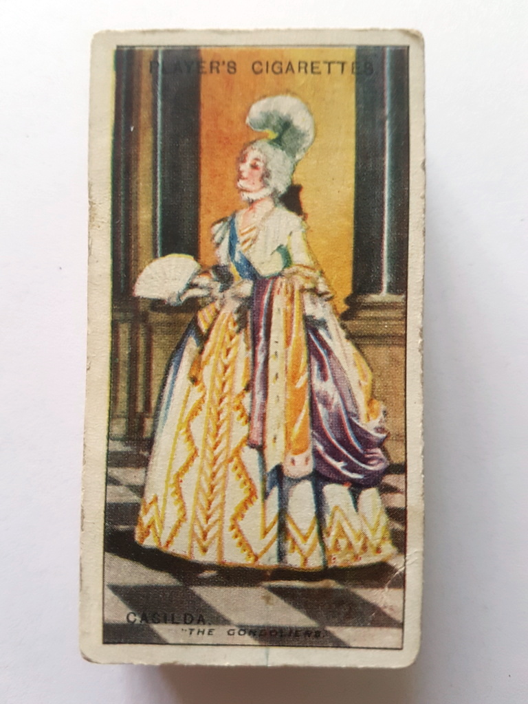 Photo of the front of these Gilbert and Sullivan (2nd) cigarette cards