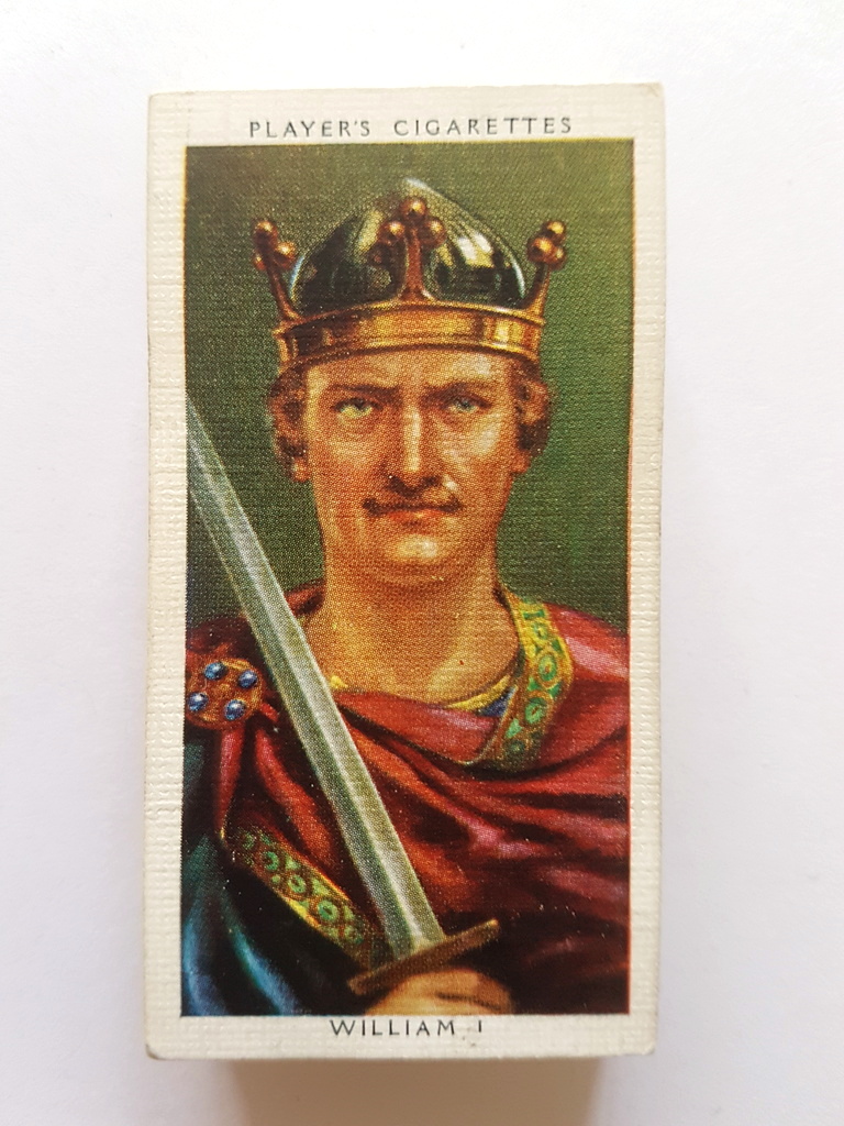 Photo of the front of these Kings & Queens of England cigarette cards