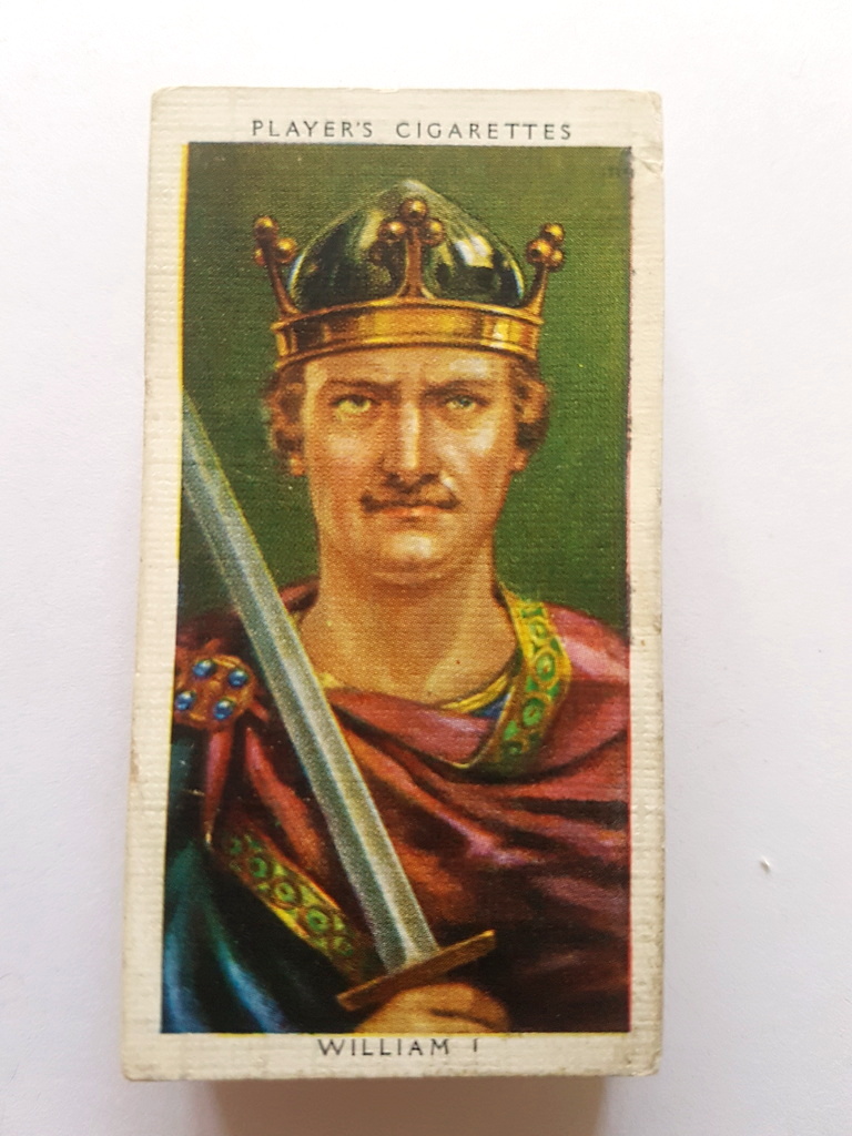 Photo of the front of these Kings & Queens of England cigarette cards