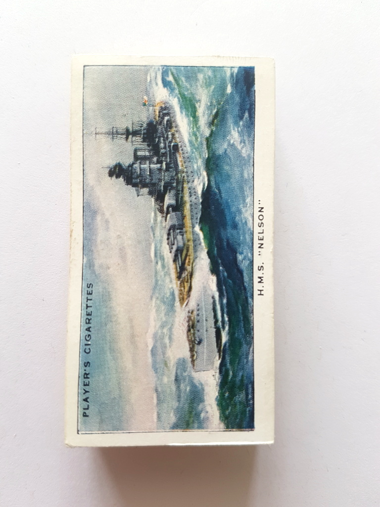 Photo of the front of these Modern Naval Craft cigarette cards