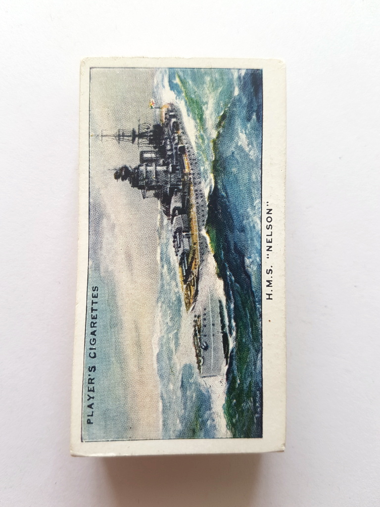 Photo of the front of these Modern Naval Craft cigarette cards