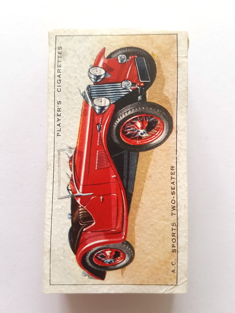 Photo of the front of these Motor Cars cigarette cards