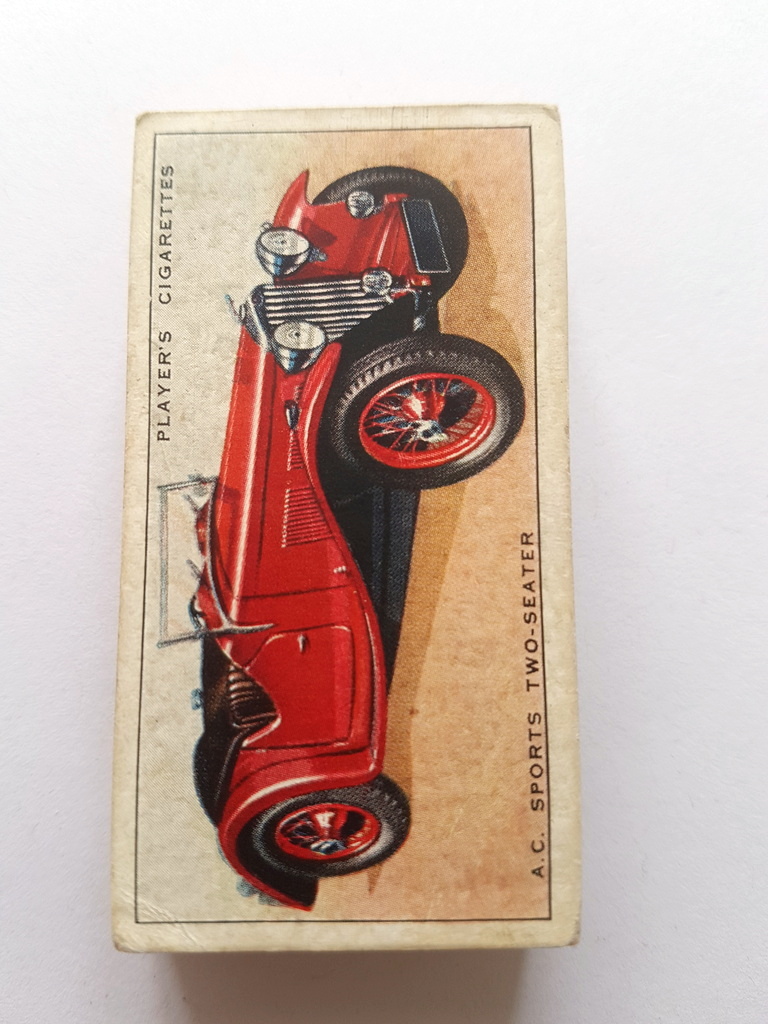 Photo of the front of these Motor Cars cigarette cards