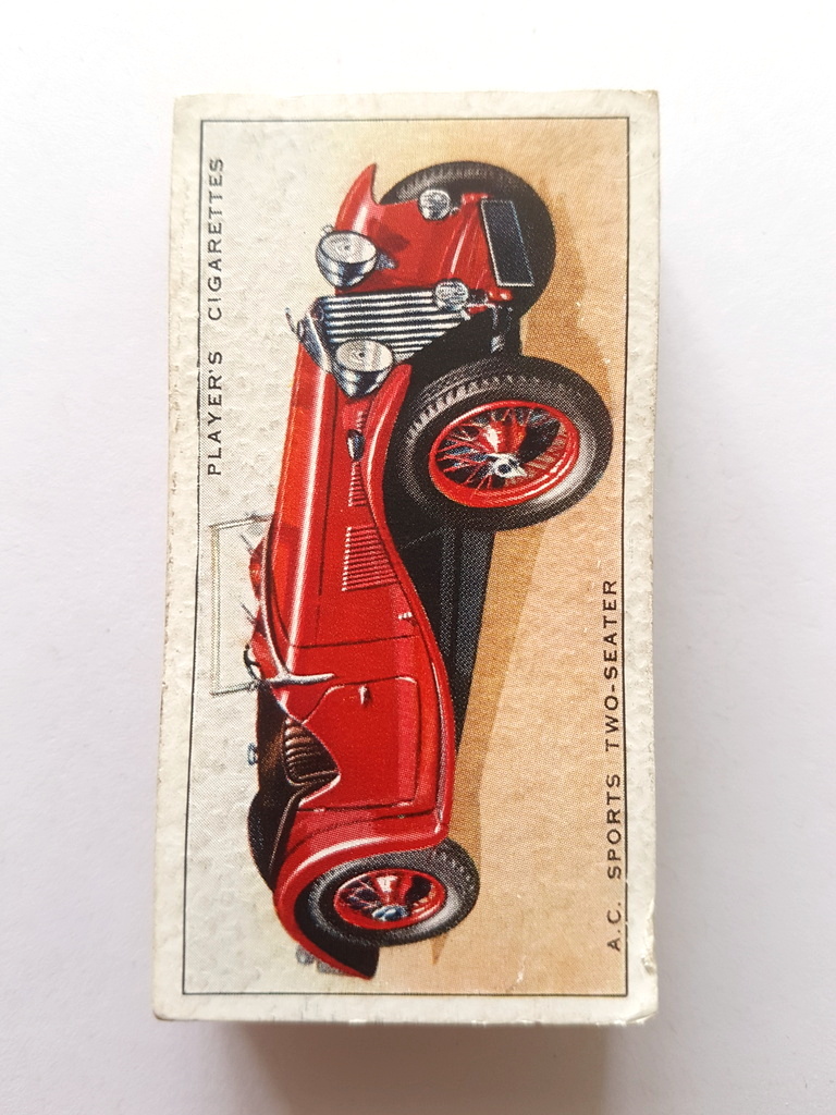 Photo of the front of these Motor Cars cigarette cards