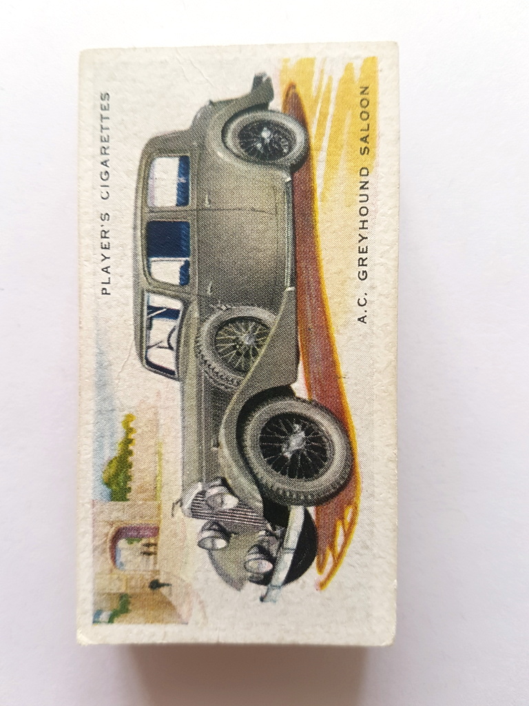 Photo of the front of these Motor Cars (2nd) cigarette cards