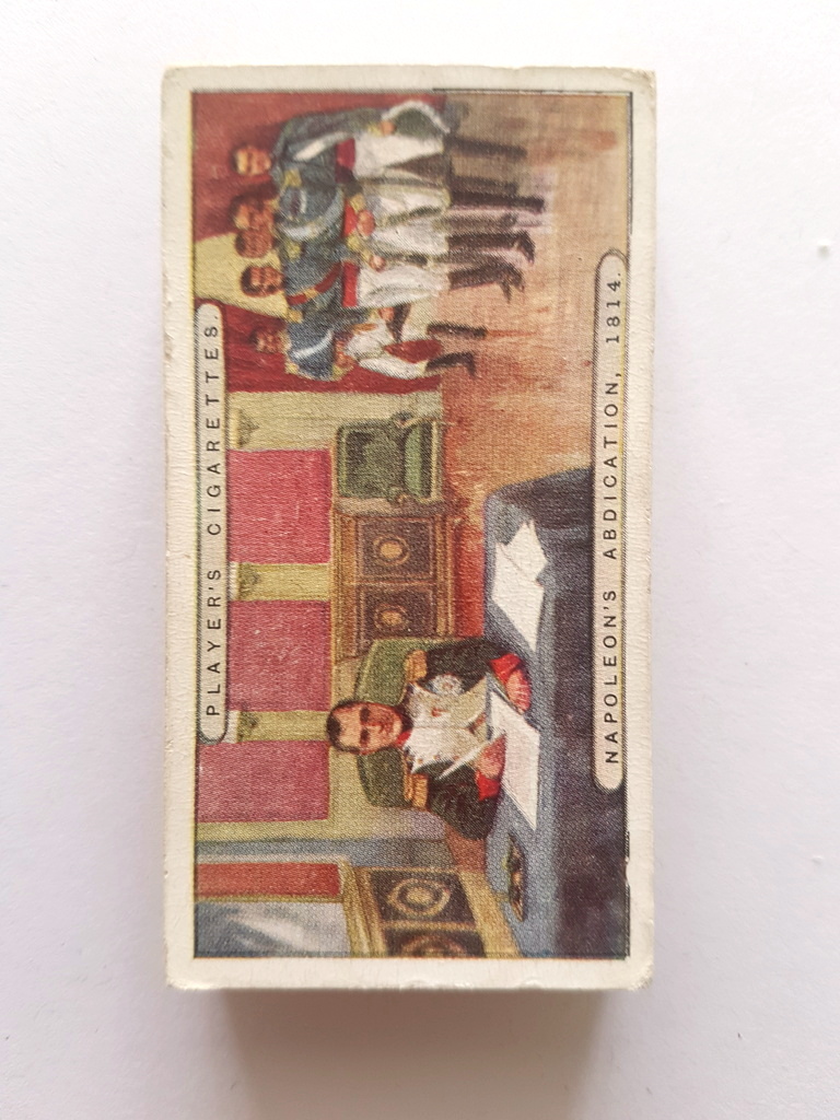 Photo of the front of these Napoleon cigarette cards