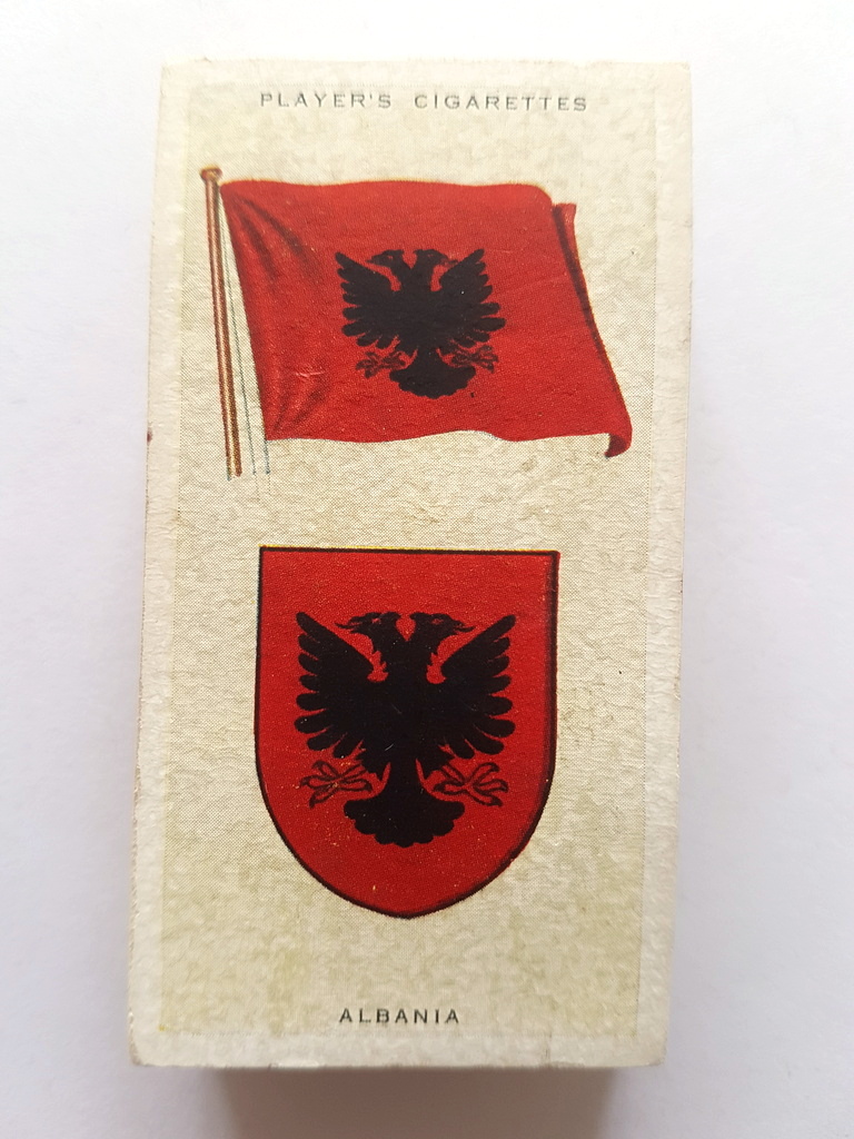 Photo of the front of these National Flags and Arms cigarette cards