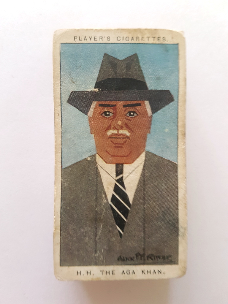 Photo of the front of these Straight Line Caricatures cigarette cards