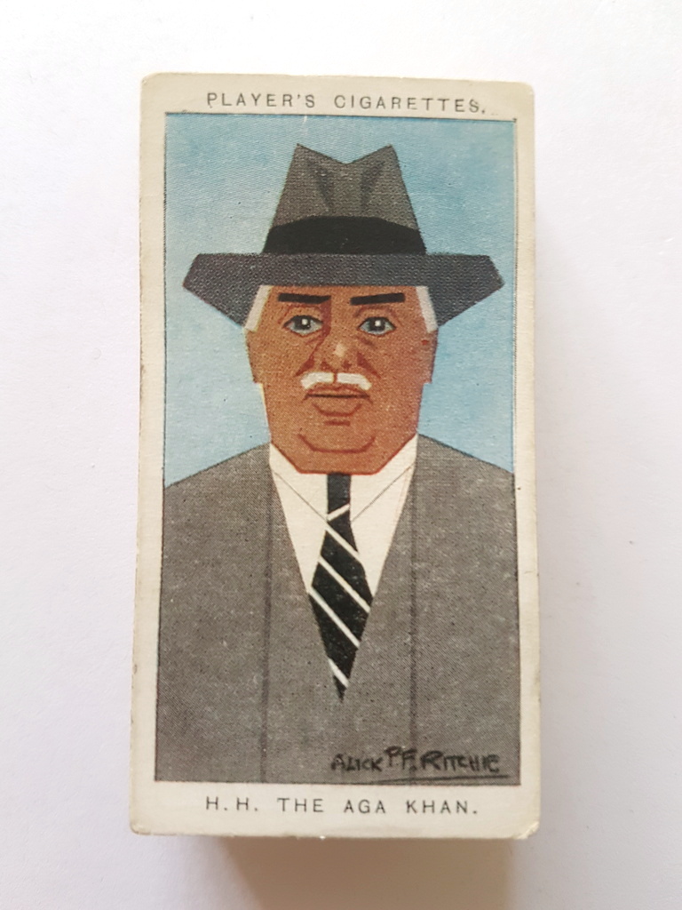 Photo of the front of these Straight Line Caricatures cigarette cards