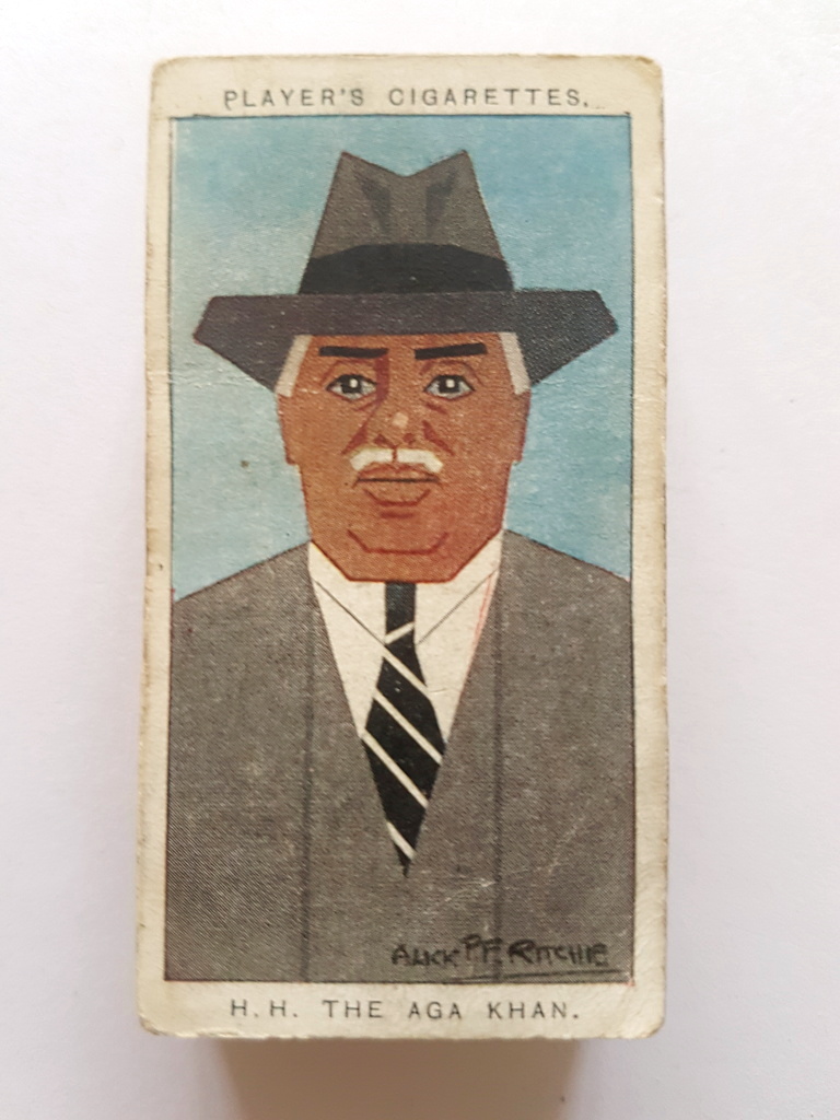 Photo of the front of these Straight Line Caricatures cigarette cards