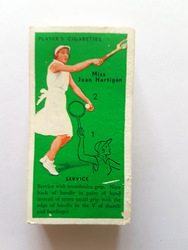 Photo of the front of these Tennis cigarette cards