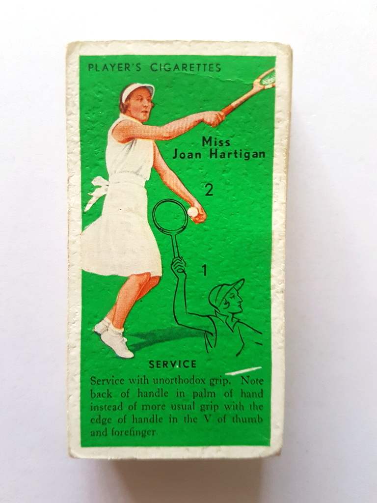 Photo of the front of these Tennis cigarette cards