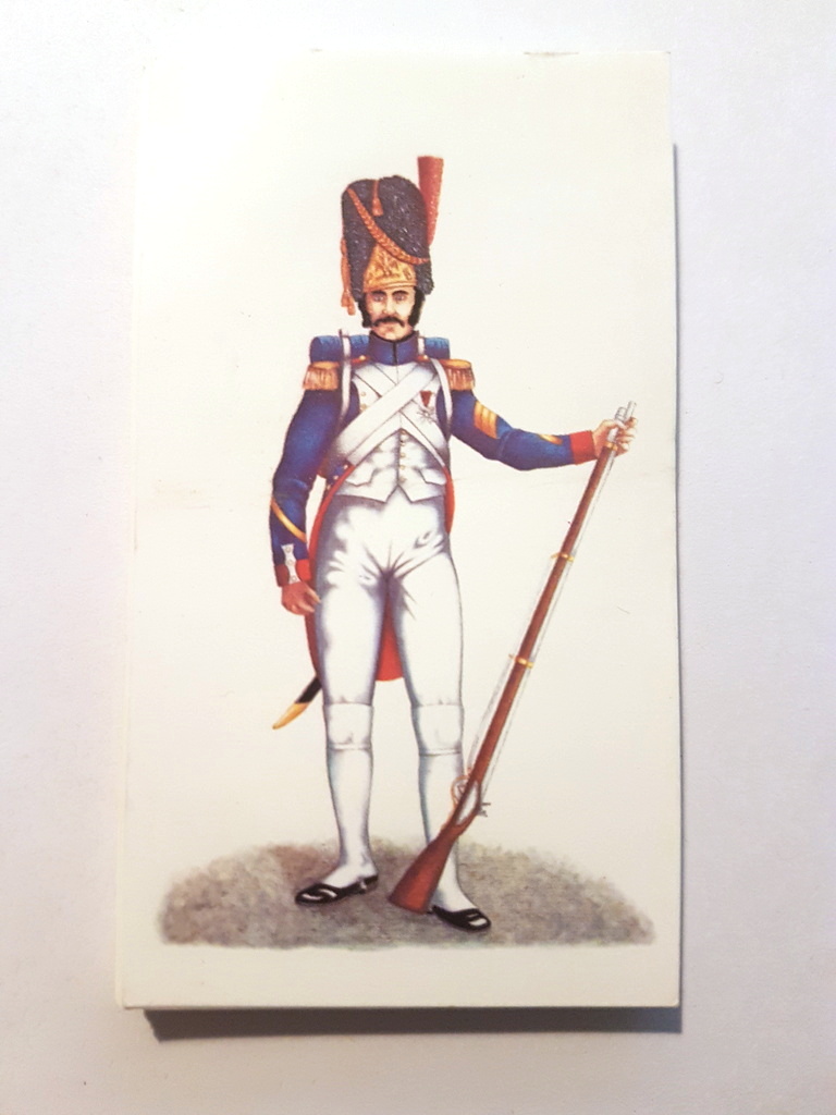 Photo of the front of these Napoleonic Uniforms cigarette cards