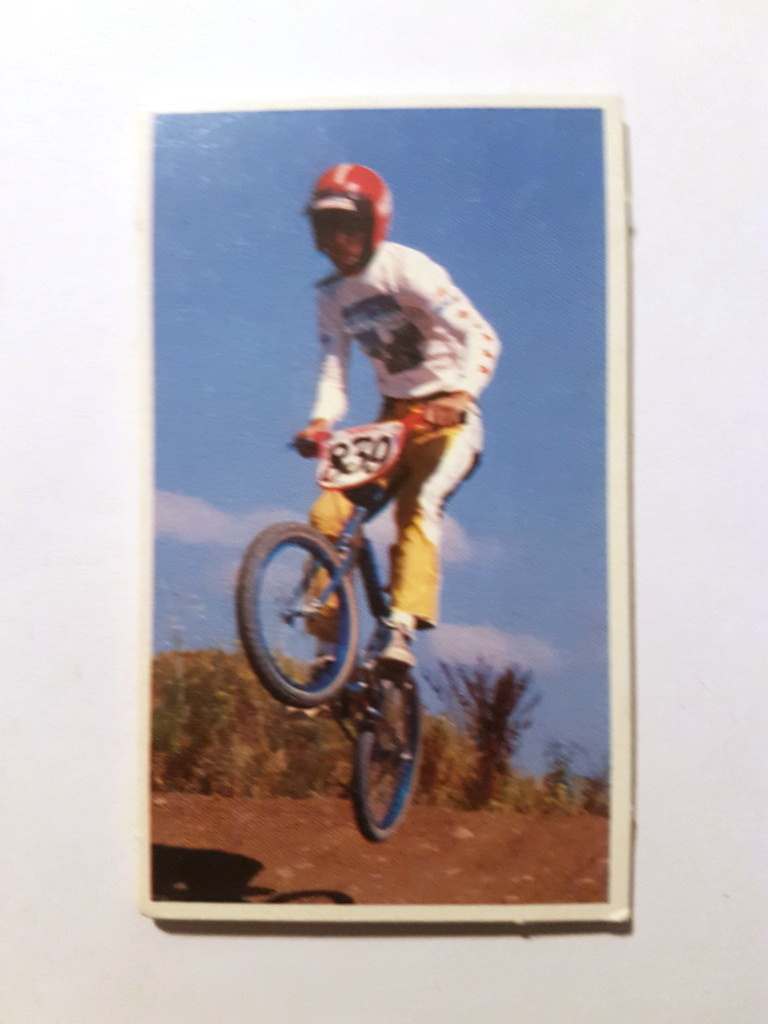 Photo of the front of these Action Sports trade cards