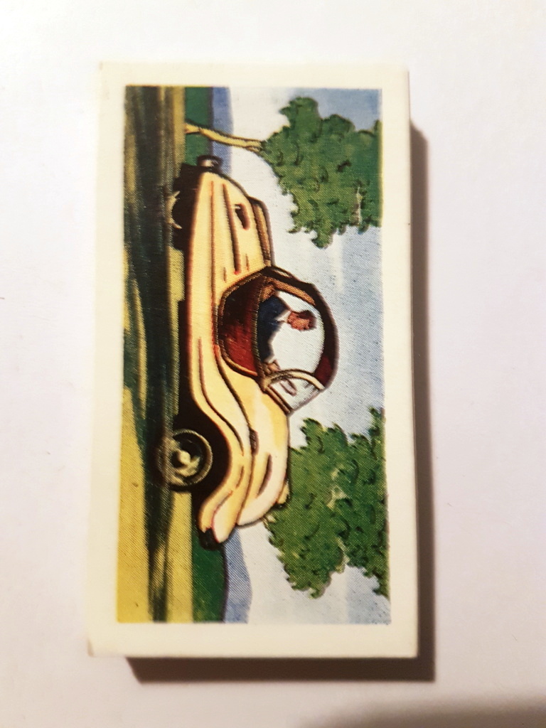 Photo of the front of these Miniature Cars & Scooters trade cards