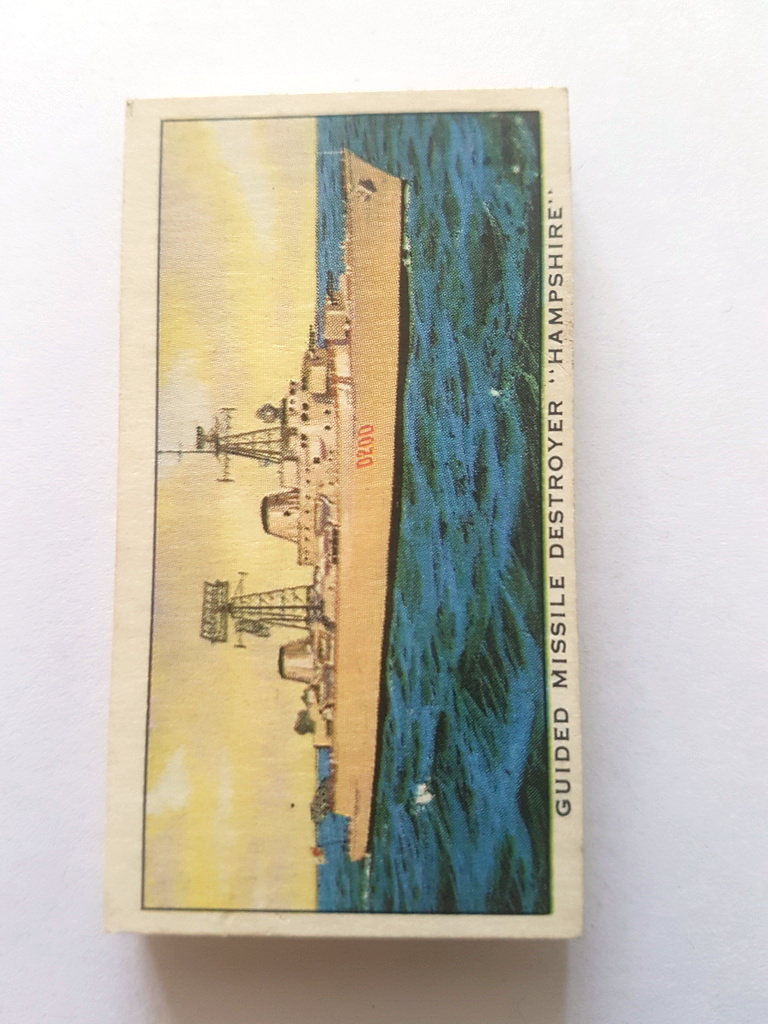 Photo of the front of these Ships of the British Navy trade cards