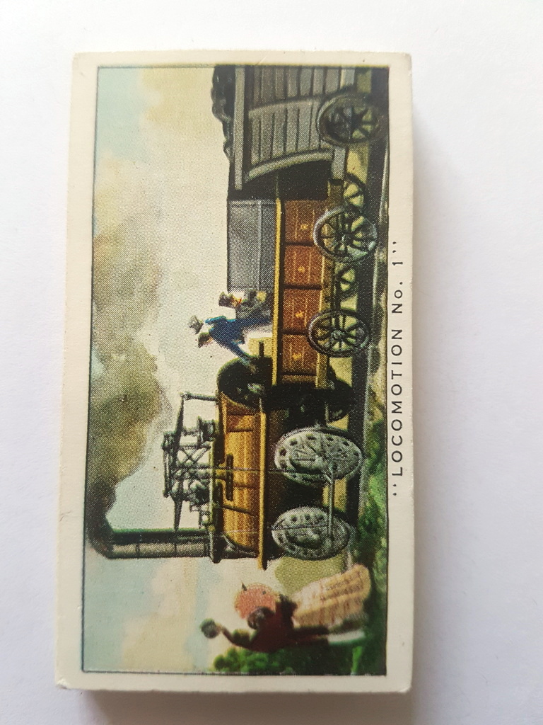 Photo of the front of these The Story of the Locomotive (1st) trade cards