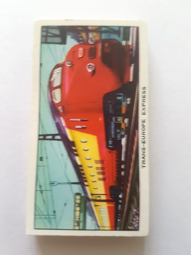 Photo of the front of these The Story of the Locomotive (inscribed 'Series 2') trade cards