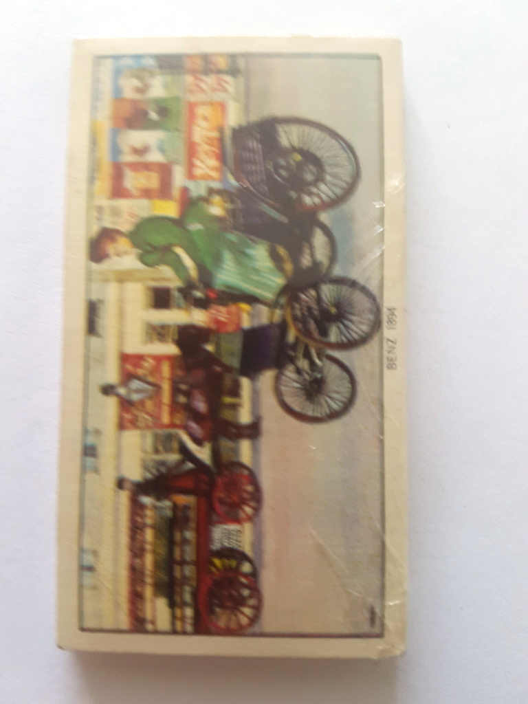 Photo of the front of these Veteran Motor Cars trade cards