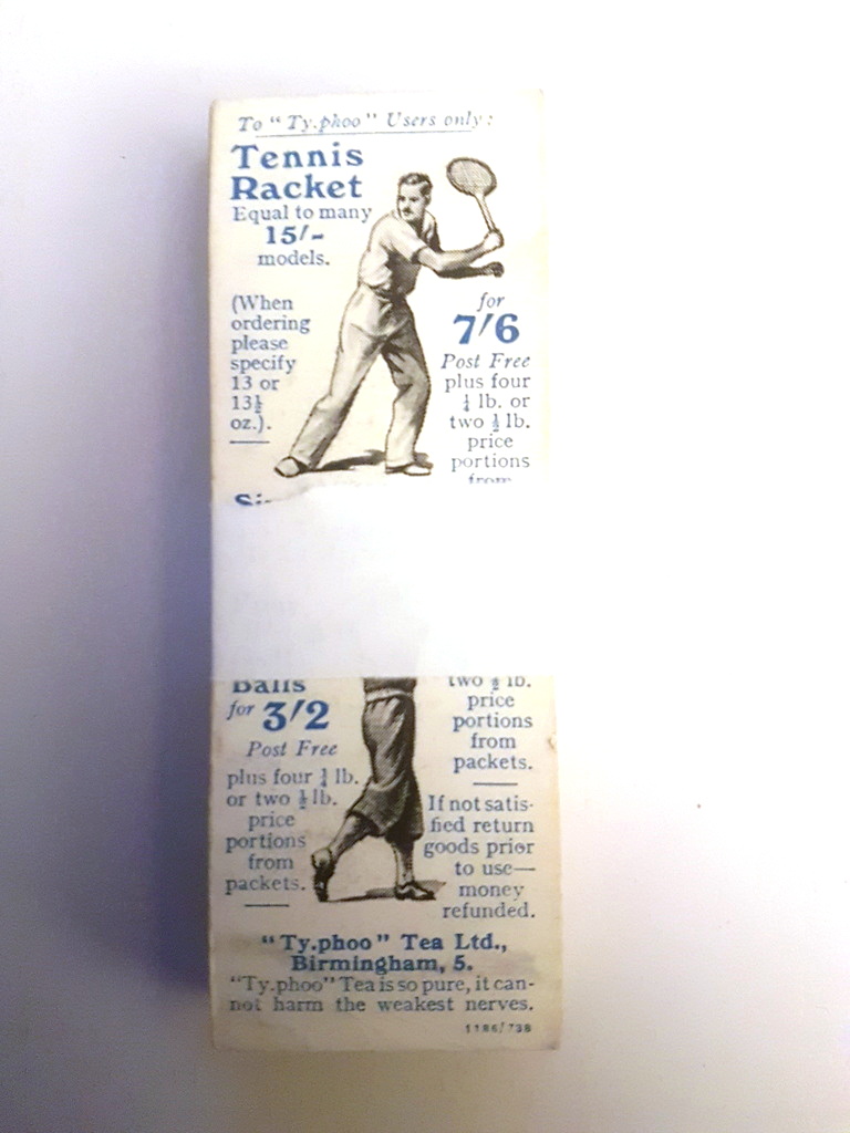 Photo of the back of these Important Industries of the British Empire tea cards